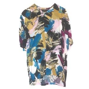 Abstract Silk Summer Shirt
